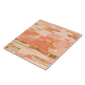 Carreau Tons de pêche et d'or (Côté)