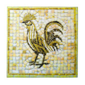 Carreau Tons de poulet en mosaïque jaune, blanc et noir (Devant)