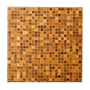 Carreau Tons De Rouille Orange "Aquarelle" Mosaïque Carrel