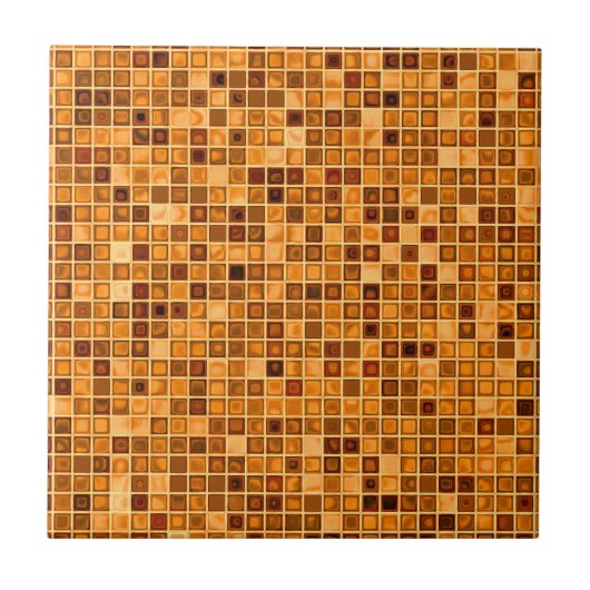 Carreau Tons De Rouille Orange "Aquarelle" Mosaïque Carrel (Devant)