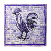 Carreau Tons de violet et de noir Mosaic Design de poulet (Devant)