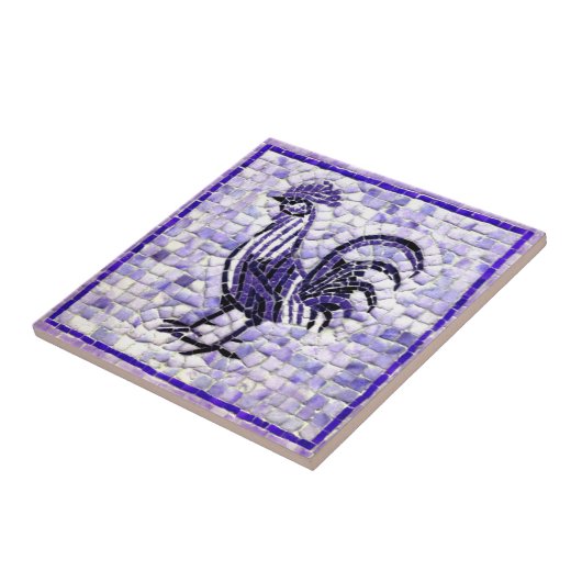Carreau Tons de violet et de noir Mosaic Design de poulet (Côté)