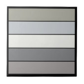 Carreau Tons Gris Avec Bandes Noires Sur Papier Aquarelle (Devant)