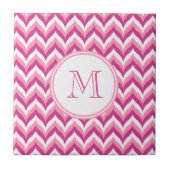 Carreau Tons Rose Et Blanc Zigzag Chevron Motif (Devant)