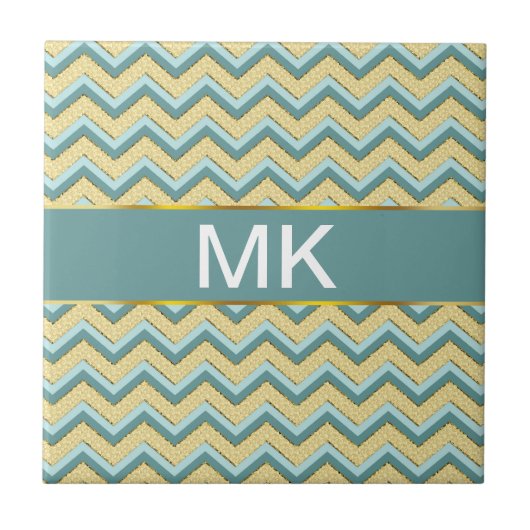 Carreau Topaz Parties scintillant Chevron Motif (Devant)
