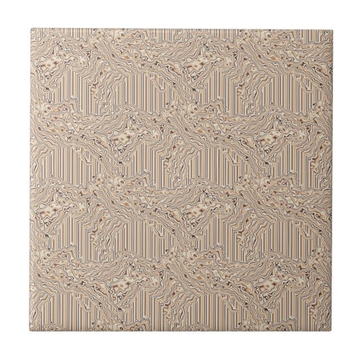 Carreau Topographic Warm Neutrals Ceramic Tile (Devant)