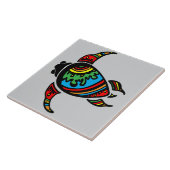 Carreau Tortue abstraite colorée (Côté)