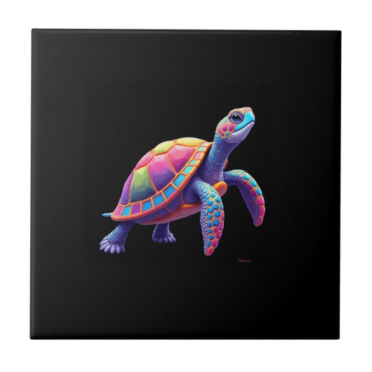 Carreau Tortue boîte orientale Colorful Splash (4) (Devant)