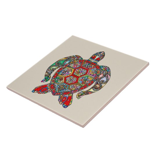 Carreau Tortue colorée (Côté)