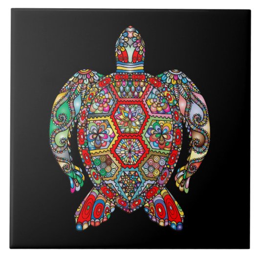 Carreau Tortue colorée (Devant)