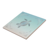 Carreau Tortue de mer de style plage argentée (Côté)