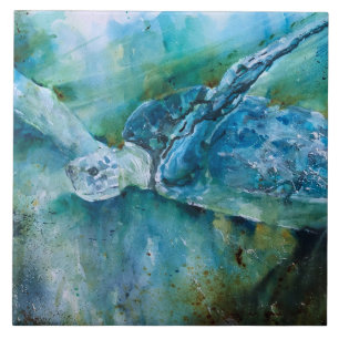 Carreau Tortue de mer en céramique