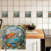 Carreau Tortue de mer en verre de Faux