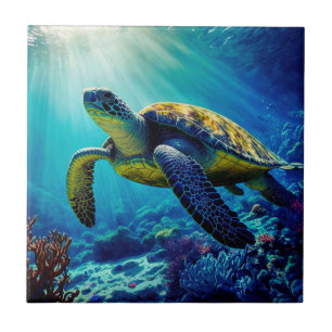 Carreau Tortue de mer Océan Marine Vie Plage Nature Animau