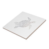 Carreau Tortue de mer Tribal Beige Blanc Design minimal (Côté)