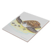 Carreau Tortue et bébés de mer (Côté)