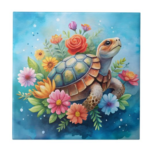 Carreau Tortue florale (Devant)