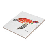Carreau Tortue marine sous la mer Aquarelle Ocean Beach (Côté)