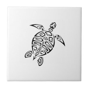 Carreau Tortue tribale noire et blanche