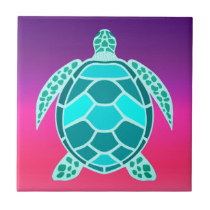 Carreau Tortue turquoise bleu turquoise