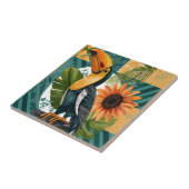 Carreau Toucan illuminé en harmonie tropicale (Côté)