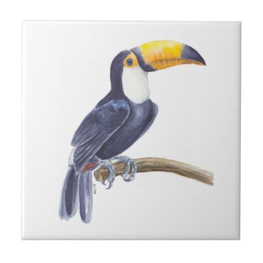Carreau Toucan, oiseau tropical (Devant)