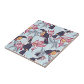Carreau Toucans À Fleurs Exotiques (Côté)