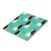 Carreau Toucans sur Teal (Côté)