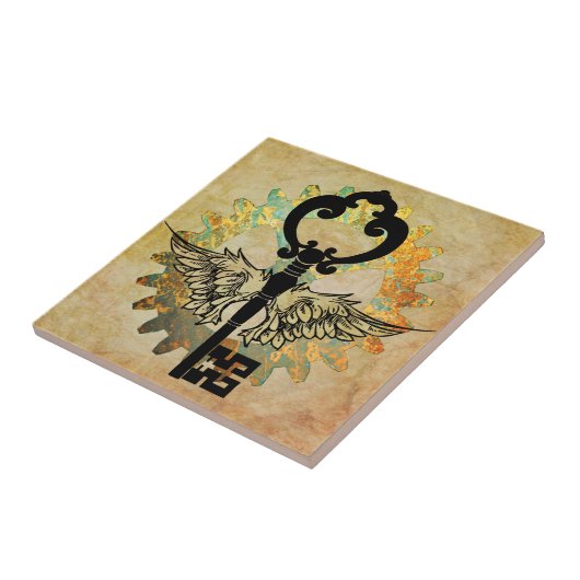 Carreau Touche aile en vapeur et roue en cog (Côté)