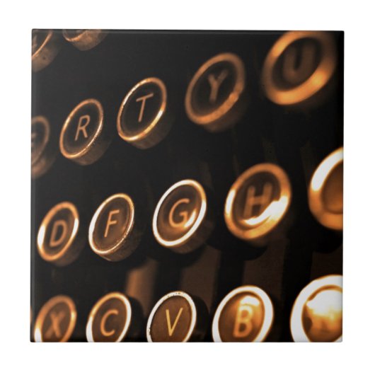 Carreau Touches de machine à écrire d'époque (Devant)