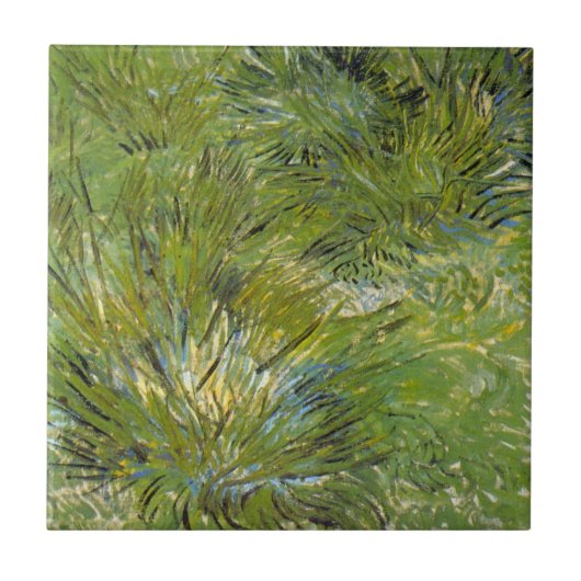 Carreau Touffes d'Herbe par Vincent van Gogh (Devant)