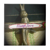 Carreau Toujours Aimer Inspirational Rabbit Art Design d'i (Devant)