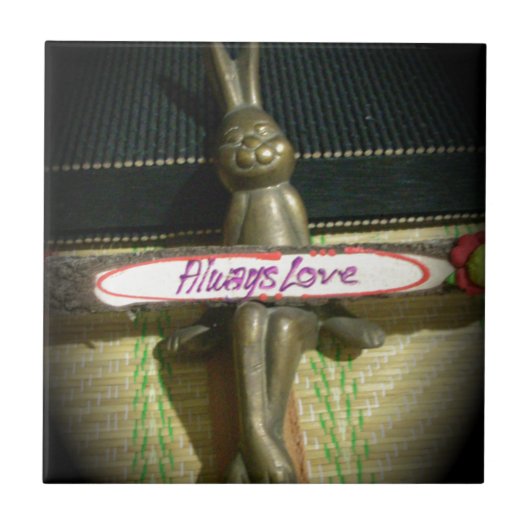 Carreau Toujours Aimer Inspirational Rabbit Art Design d'i (Devant)