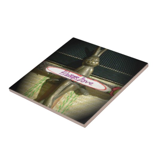 Carreau Toujours Aimer Inspirational Rabbit Art Design d'i (Côté)