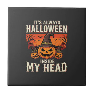 Carreau Toujours Citrouille de Halloween Design de Sorcièr