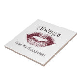 Carreau Toujours Embrasser les lèvres de bonne nuit (Côté)