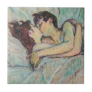 Carreau Toulouse-Lautrec - Au lit : Le baiser