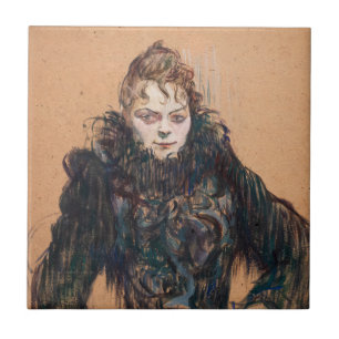 Carreau Toulouse-Lautrec - Femme au boa noir