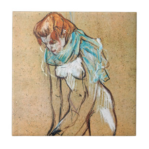 Carreau Toulouse-Lautrec - Une femme tire ses bas