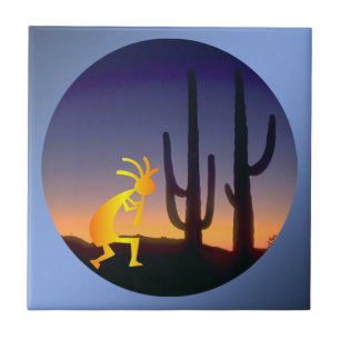 Carreau Tour Cactus et Kokopelli