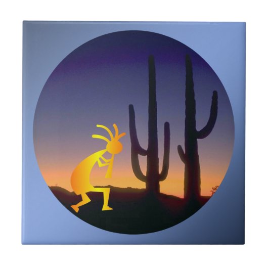 Carreau Tour Cactus et Kokopelli (Devant)