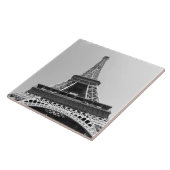 Carreau Tour Eiffel en noir et blanc (Côté)