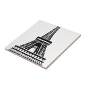 Carreau Tour Eiffel noir blanc Paris France Art (Côté)