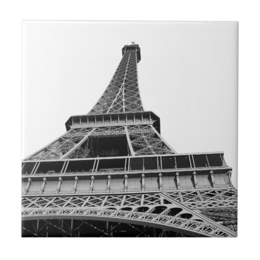 Carreau Tour Eiffel noir et blanc (Devant)