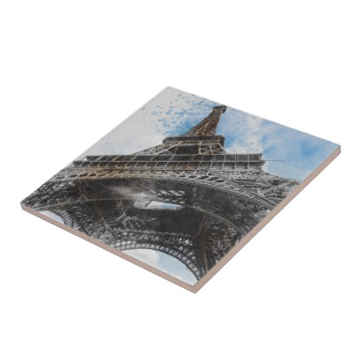 Carreau Tour Eiffel Paris France Carrelage en céramique -  (Côté)