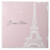 Carreau Tour Eiffel rose Carrelage & Trivet (Devant)