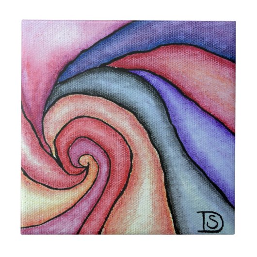 Carreau Tourbillon d'aquarelle (Devant)