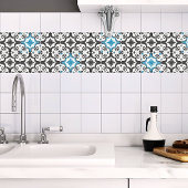 Carreau Tourbillonnant bleu turquoise marocain style médit