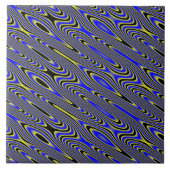 Carreau Tourbillonnant Noir Bleu Et Jaune (Devant)