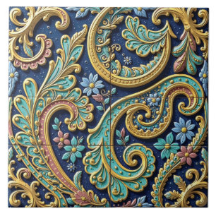 Carreau Tourbillons d'un rêve Paisley